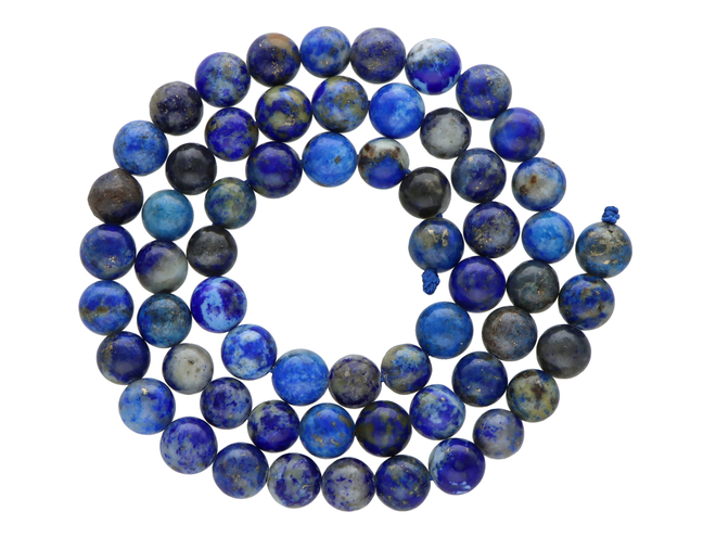 K6W54 LAPIS LAZULI KULE 6,5 mm - 1 SZNUR