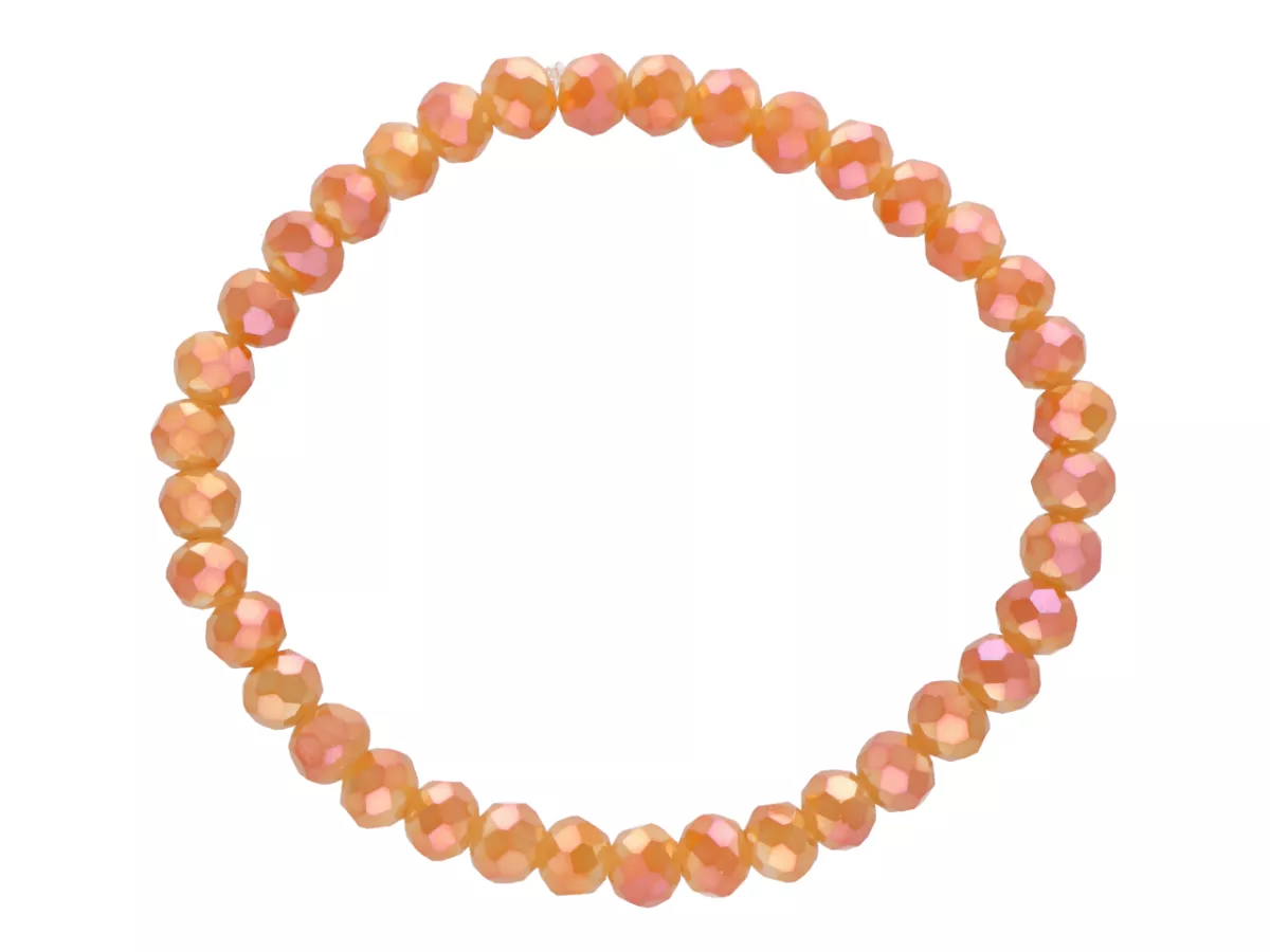 R4G34 BRANSOLETKA KRYSZTAŁKI 6 mm NA GUMCE