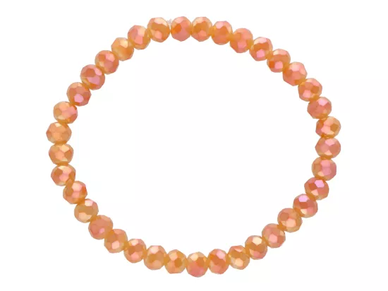 R4G34 BRANSOLETKA KRYSZTAŁKI 6 mm NA GUMCE