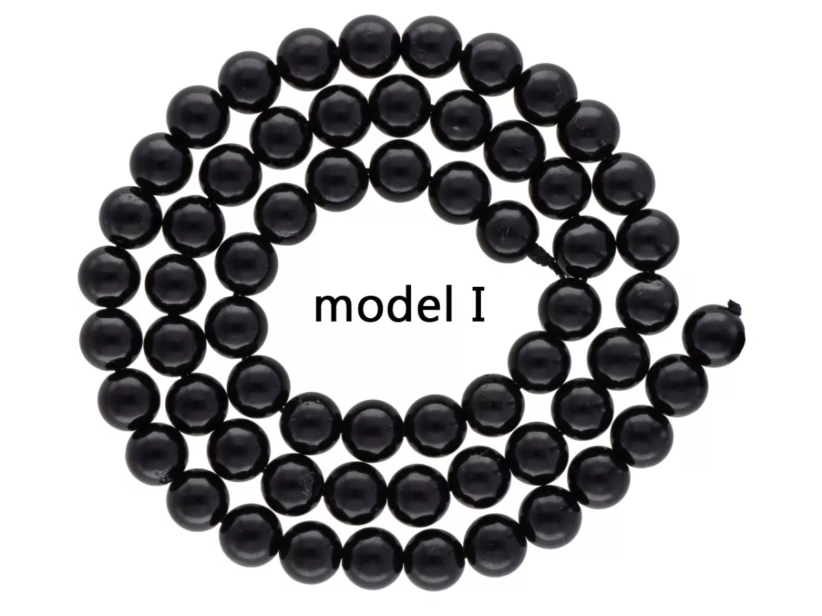 K7E18 TURMALIN CZARNY KULE 6 mm - 1 SZNUR