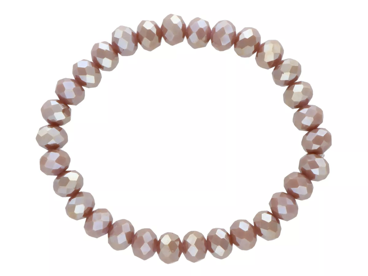 R4D40 BRANSOLETKA KRYSZTAŁKI 8 mm NA GUMCE