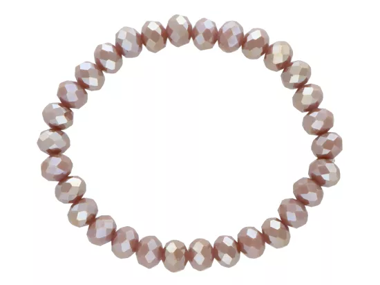 R4D40 BRANSOLETKA KRYSZTAŁKI 8 mm NA GUMCE