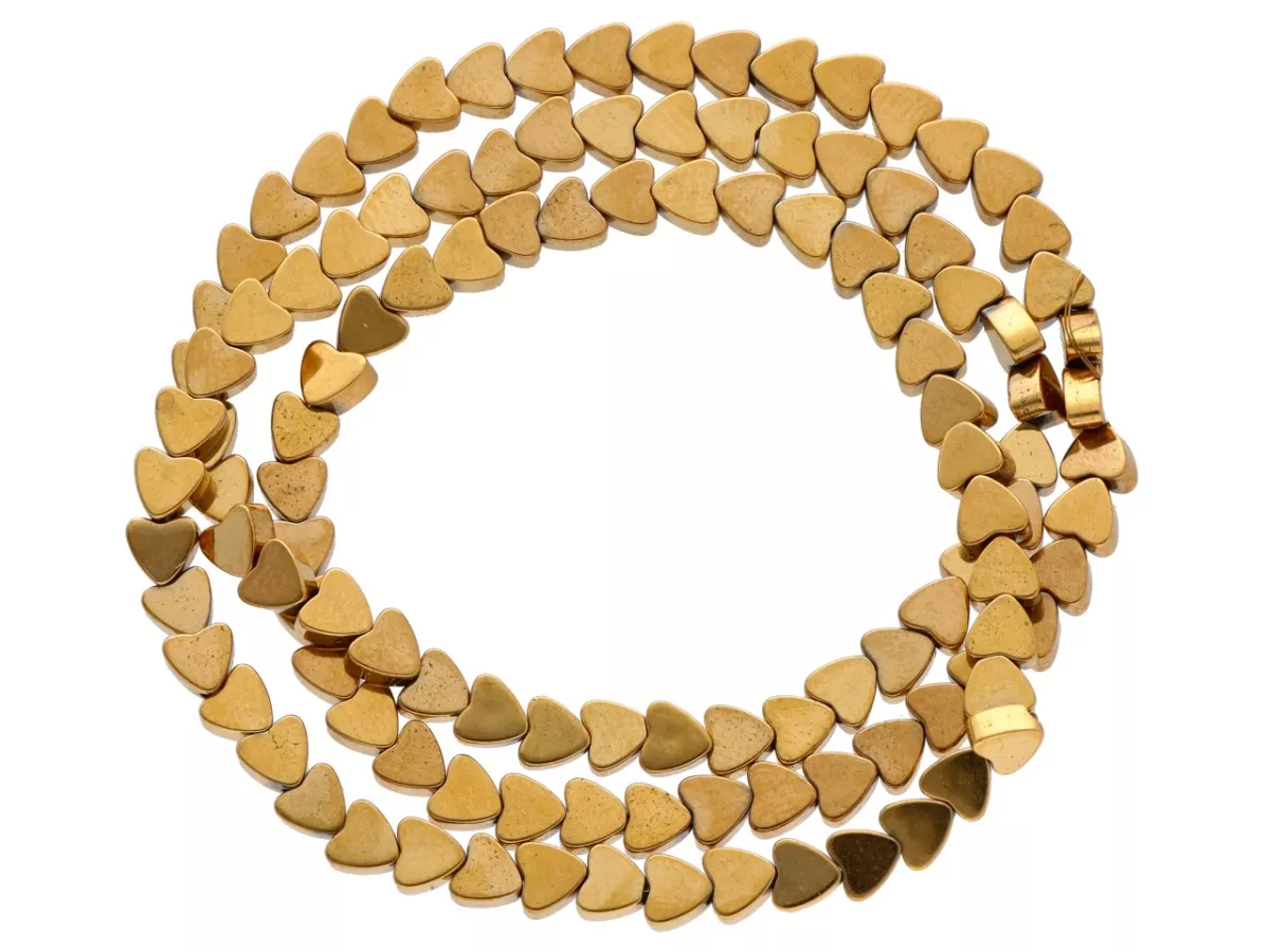 K7O96 HEMATYT MIODOWY SERCE 4/4 mm - 1 SZNUR