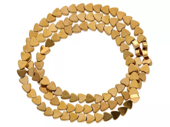 K7O96 HEMATYT MIODOWY SERCE 4/4 mm - 1 SZNUR