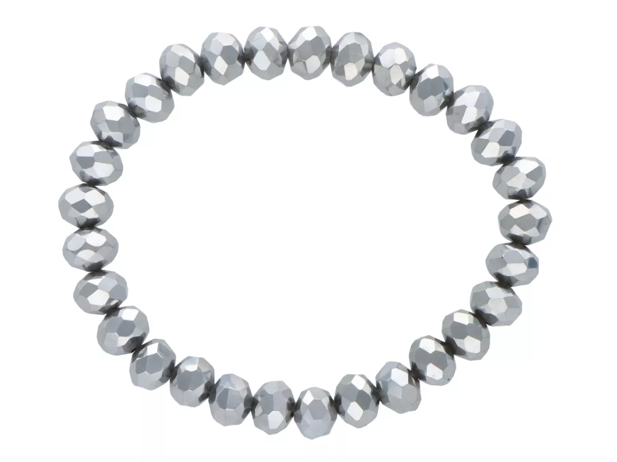 R4D25 BRANSOLETKA KRYSZTAŁKI 8 mm NA GUMCE