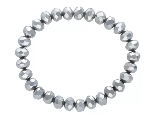 R4D25 BRANSOLETKA KRYSZTAŁKI 8 mm NA GUMCE