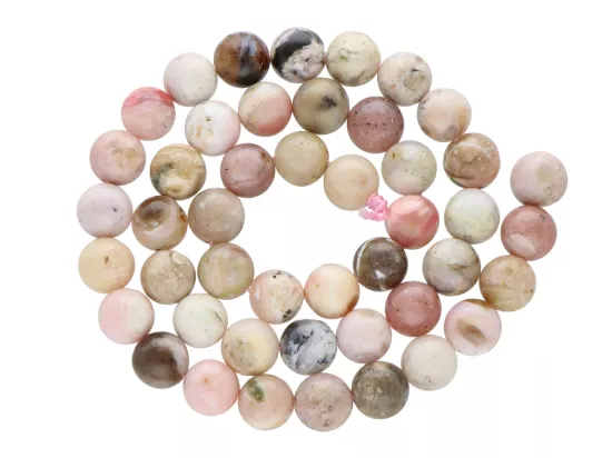 K7F71 OPAL RÓŻOWY KULE 8,5 mm - 1 SZNUR