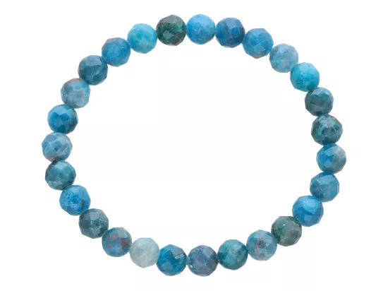 R4I82 BRANSOLETKA APATYT KULE FASETOWANE 6,5 mm