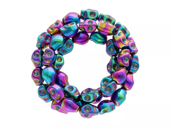 K6U51H HEMATYT CZASZKI 8/10 mm - 5 SZNURÓW - ZESTAW