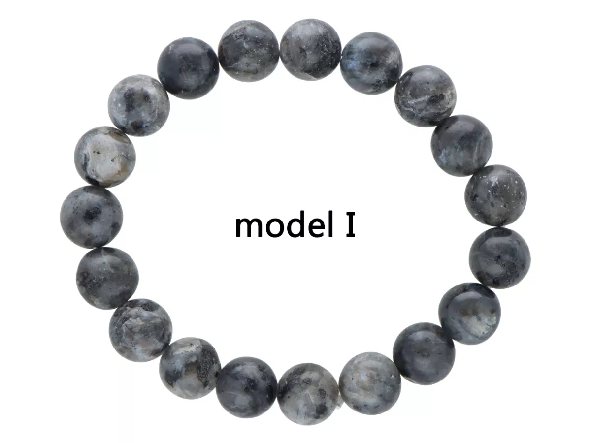 R1E65 BRANSOLETKA LABRADORYT CZARNY KULE 10 mm