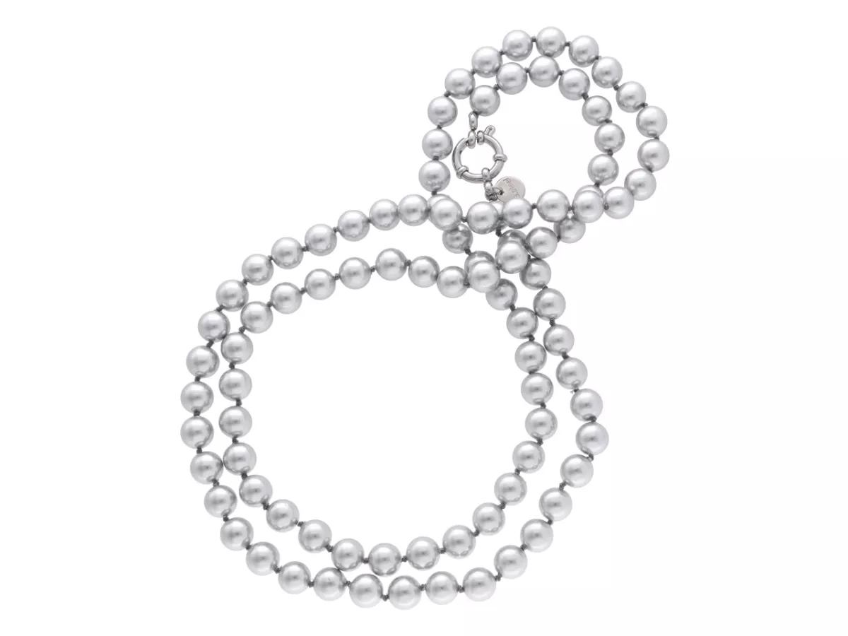 N2X49 NASZYJNIK PERŁA MAJORKA KULE 8 mm