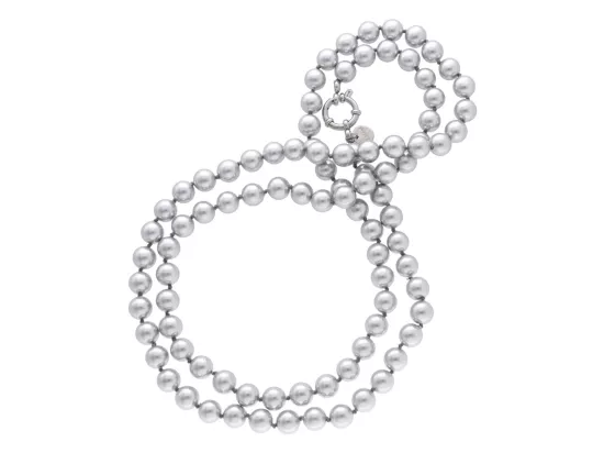 N2X49 NASZYJNIK PERŁA MAJORKA KULE 8 mm