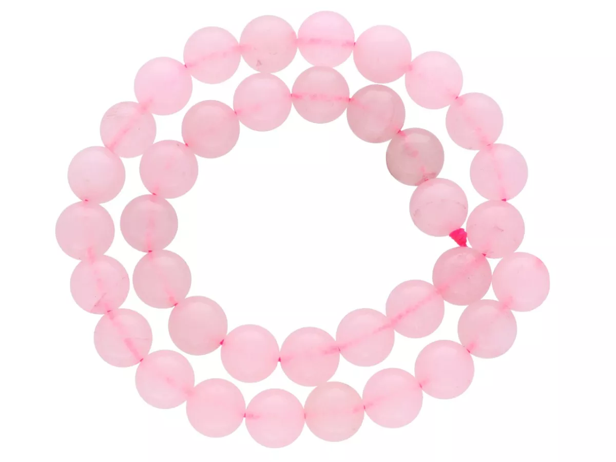 K6K88 KWARC RÓŻOWY KULE 10 mm - 1 SZNUR