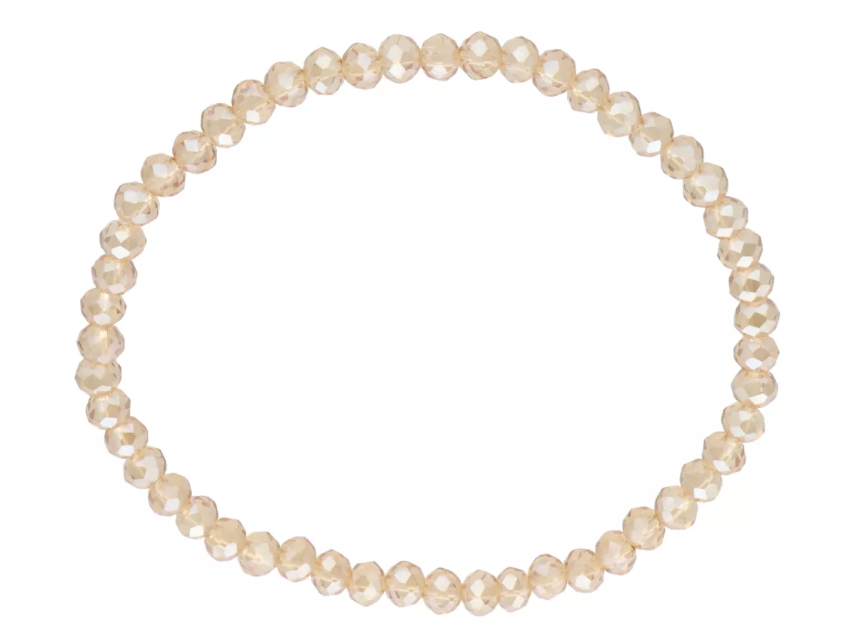 R4F85 BRANSOLETKA KRYSZTAŁKI 4 mm NA GUMCE