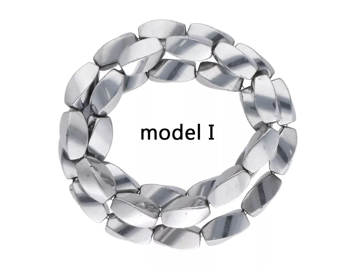 K6A83 HEMATYT ŁEZKI SKRĘCANE 6 mm - 1 SZNUR