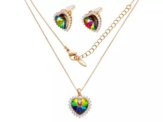 N3F76 KOMPLET BIŻUTERII XUPING - NASZYJNIK I KOLCZYKI