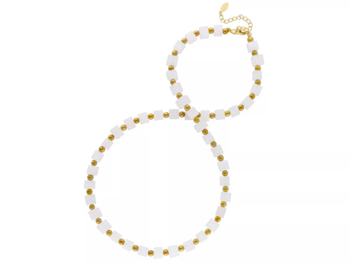 N3L40 NASZYJNIK KRYSZTAŁ GÓRSKI KOSTKI