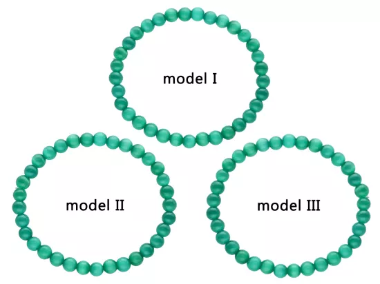 R4I36 BRANSOLETKA KOCIE OKO KULE 6 mm