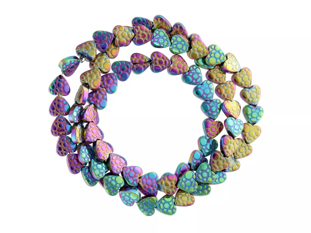 K6T01 HEMATYT SERDUSZKA 6/6 mm 1 SZNUR