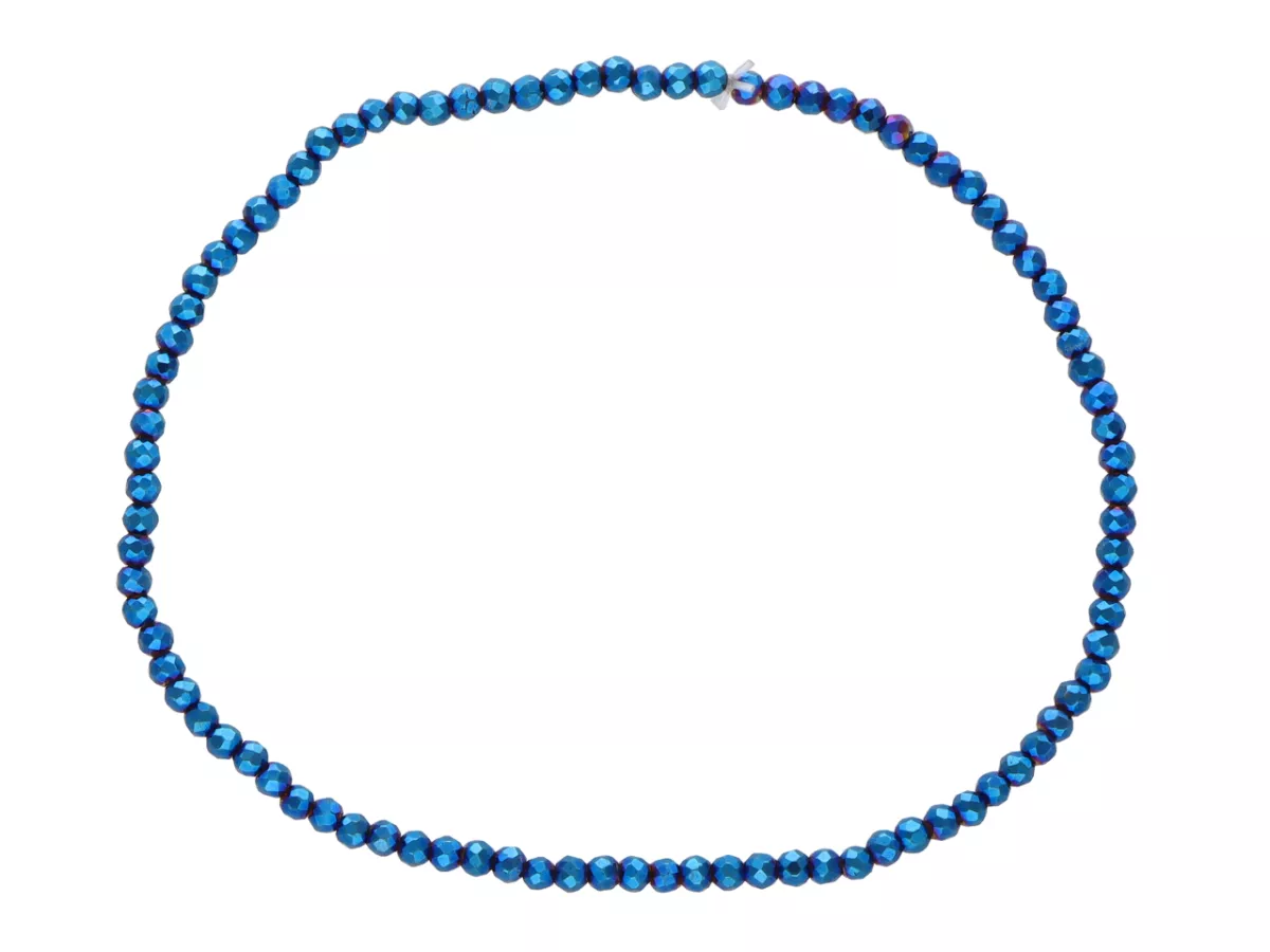 R3B62 BRANSOLETKA HEMATYT KULE FASETOWANE 2 mm