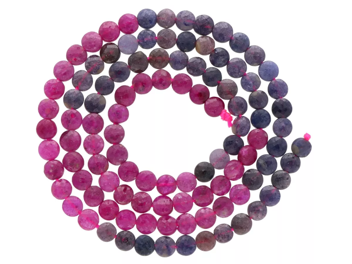 K7C86 RUBIN Z SZAFIREM DYSK FASETOWANY 4/2,5 mm - 1 SZNUR