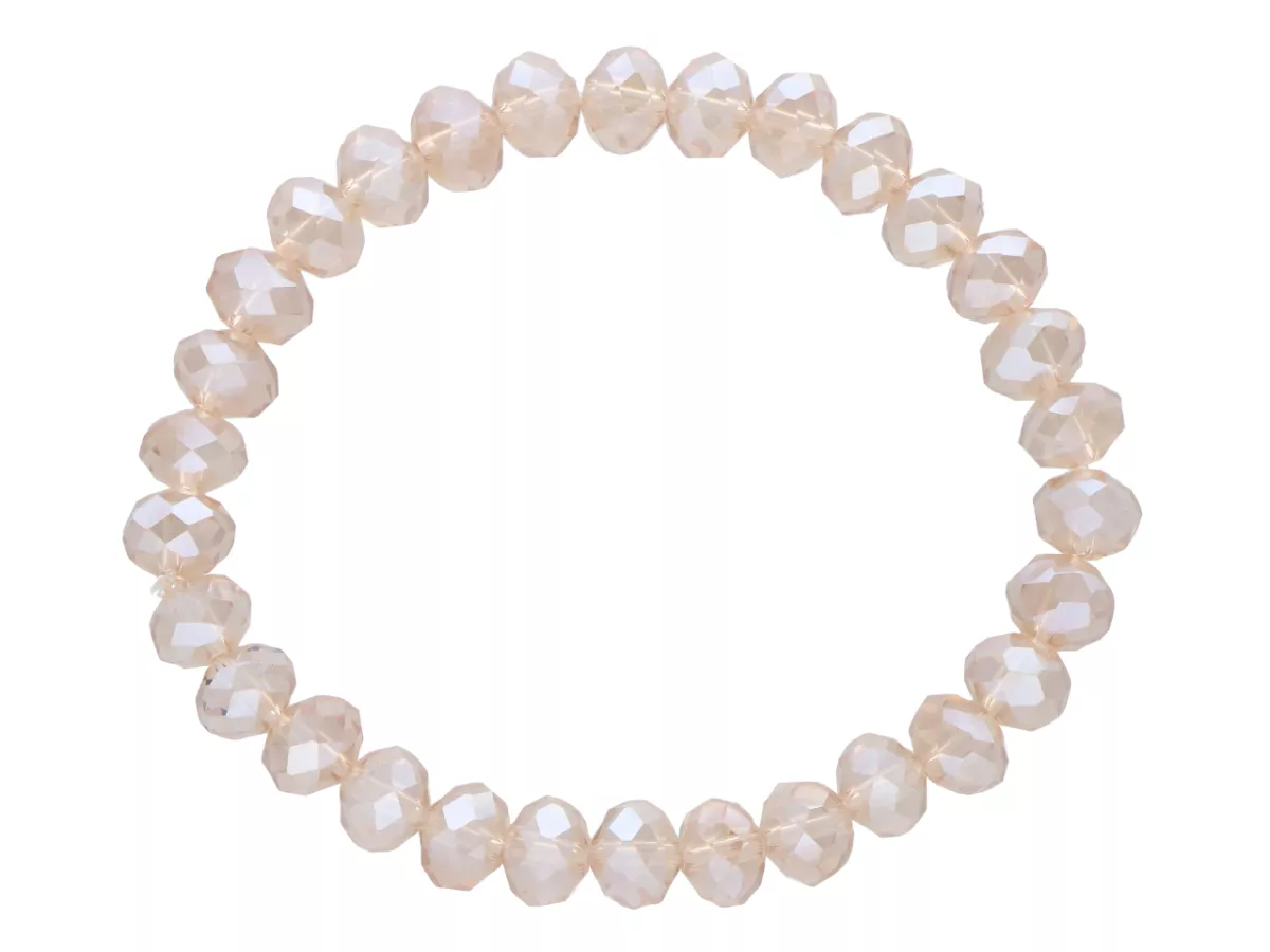 R4G47 BRANSOLETKA KRYSZTAŁKI 8 mm NA GUMCE