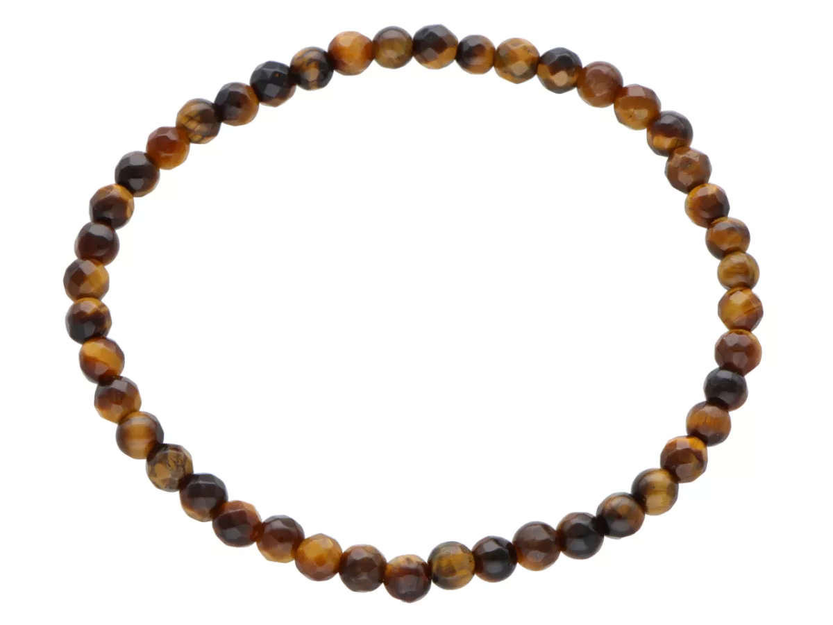 R4D88 BRANSOLETKA TYGRYSIE OKO KULE FASETOWANE 4,5 mm