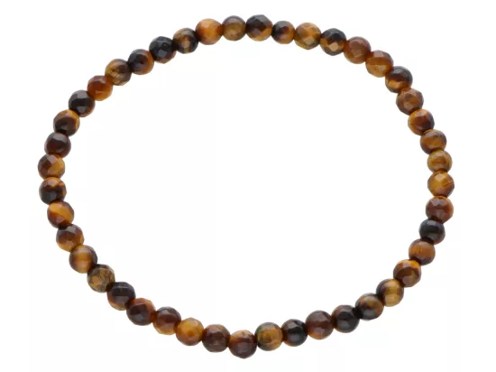 R4D88 BRANSOLETKA TYGRYSIE OKO KULE FASETOWANE 4,5 mm