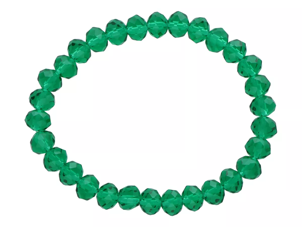 R4D14 BRANSOLETKA KRYSZTAŁKI 8 mm NA GUMCE