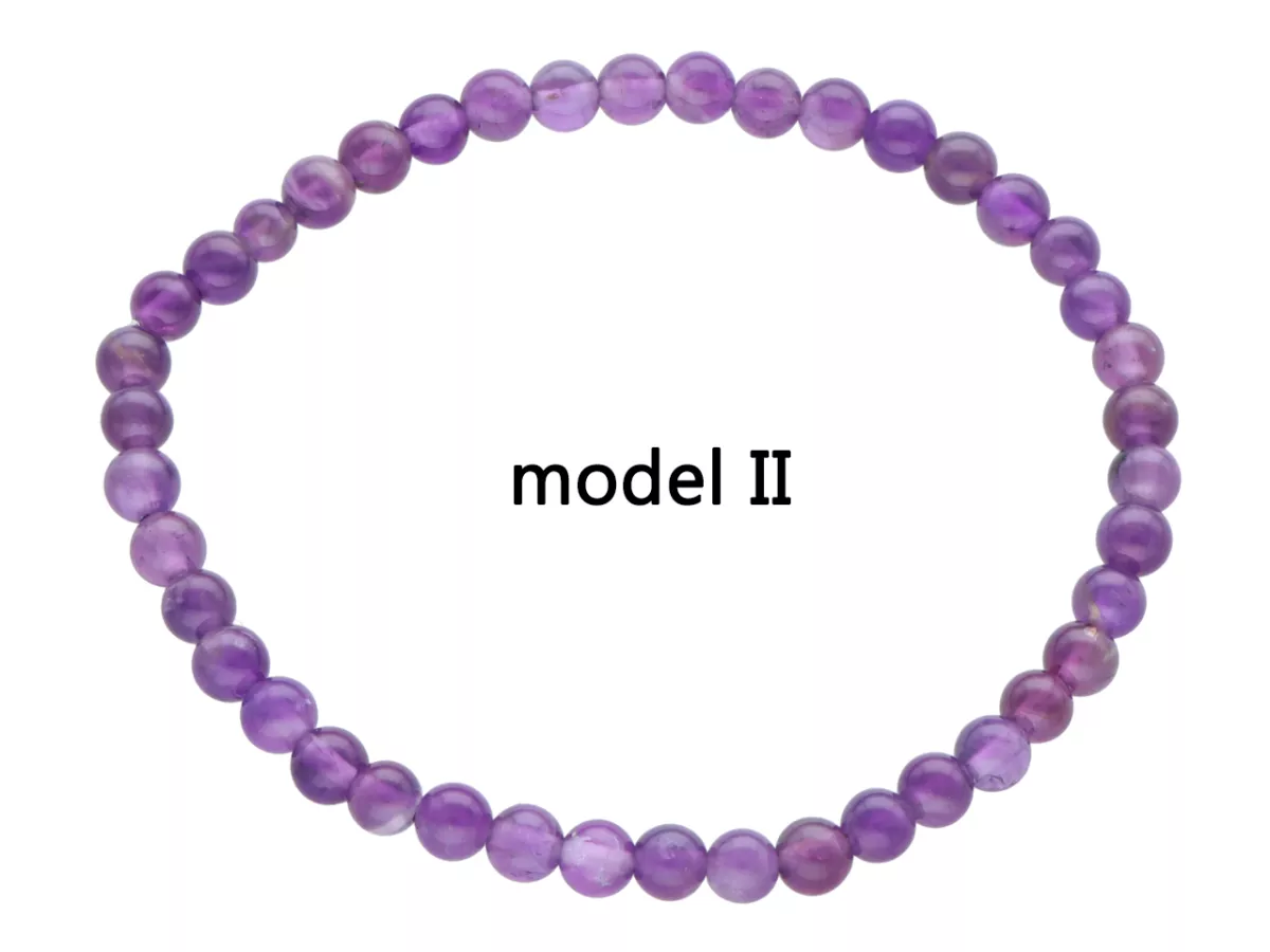 R4D82 BRANSOLETKA AMETYST KULE 4,5 mm