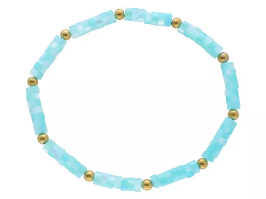 R5A59 BRANSOLETKA MASA PERŁOWA STAL CHIRURGICZNA