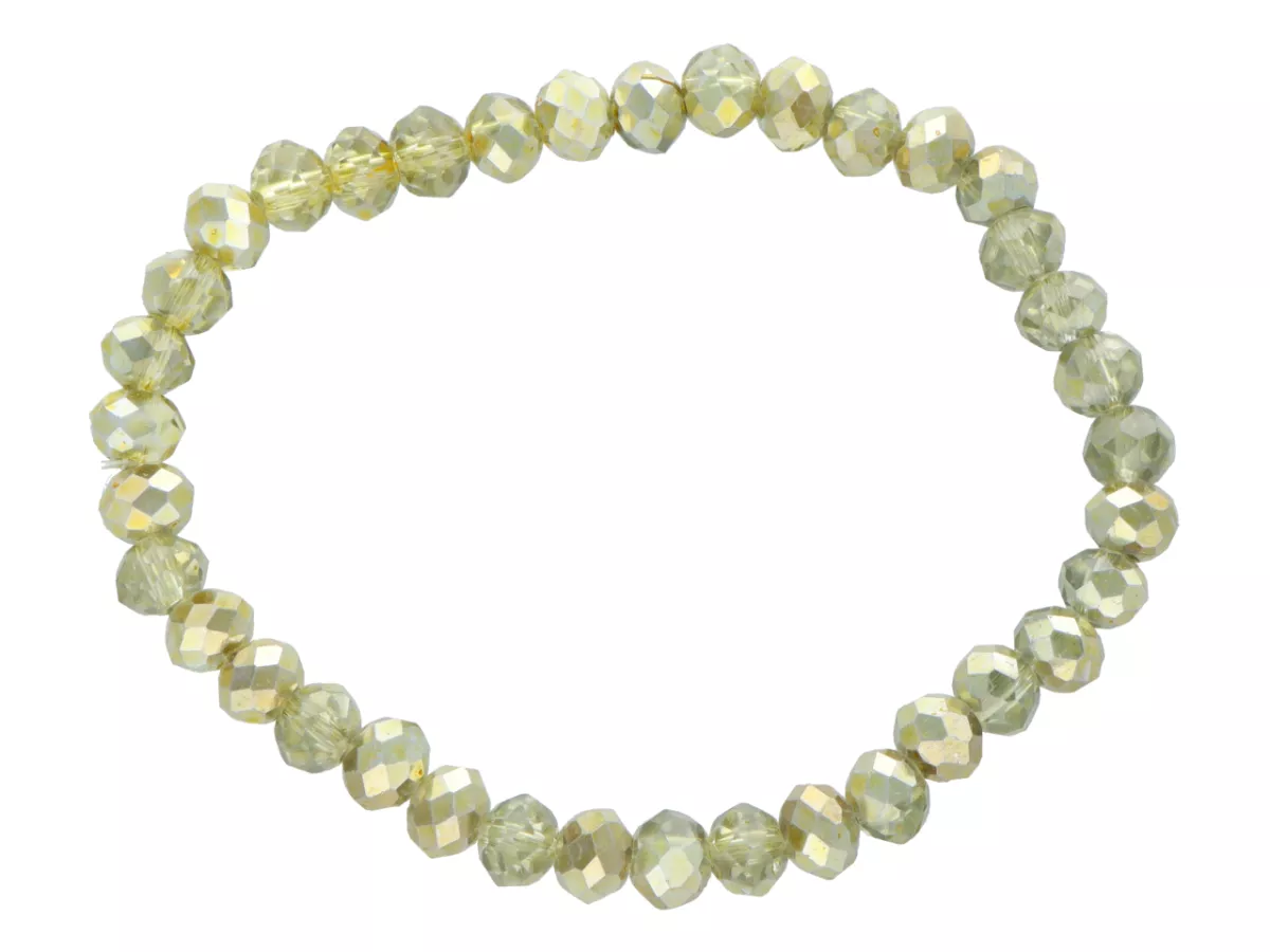 R2X43 BRANSOLETKA KRYSZTAŁKI 6 mm NA GUMCE