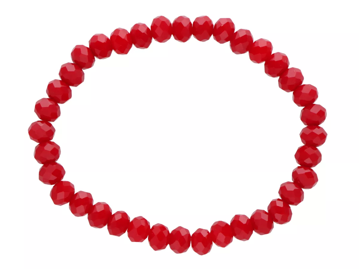 R4D07 BRANSOLETKA KRYSZTAŁKI 6 mm NA GUMCE