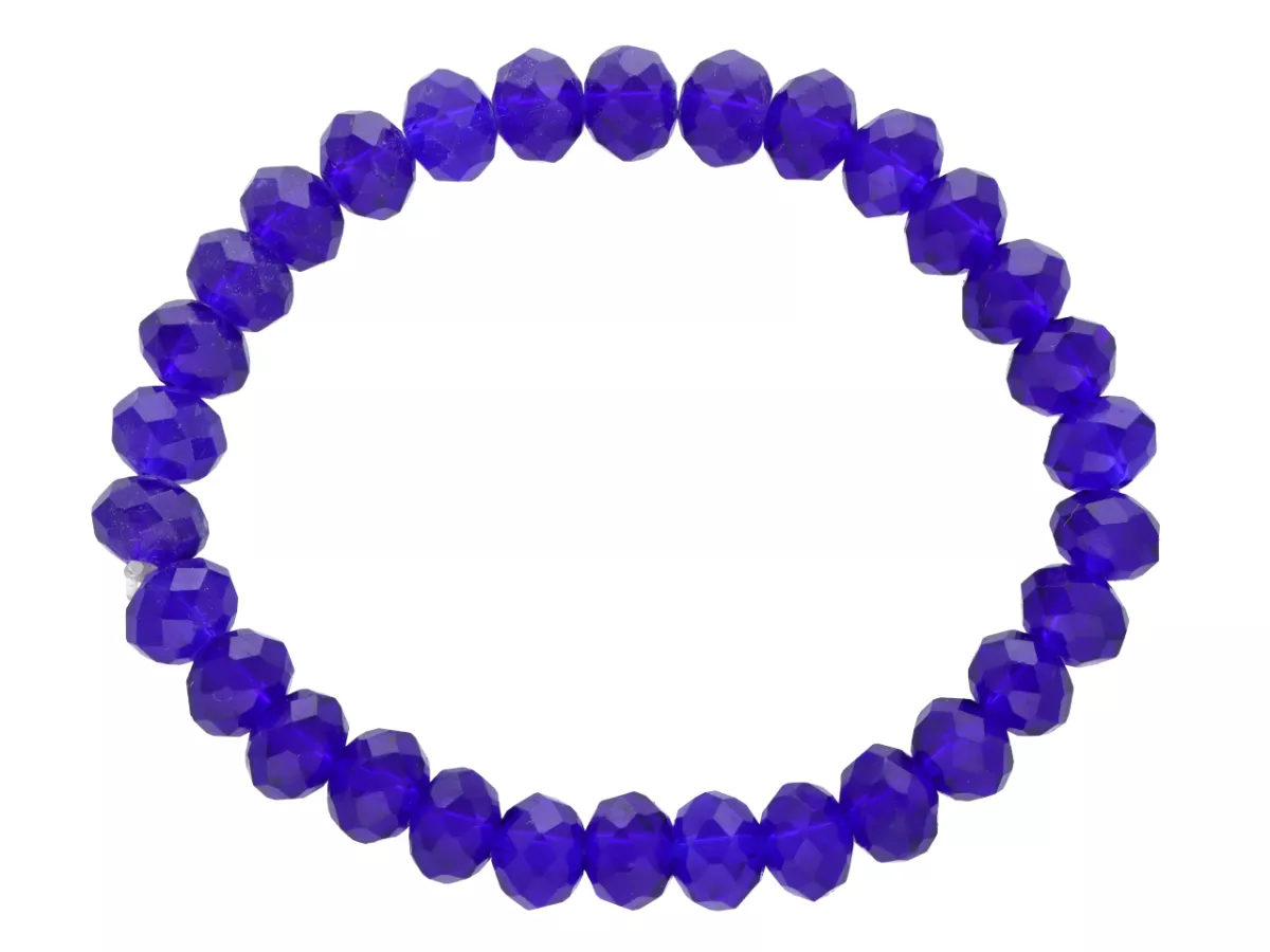 R2G34 BRANSOLETKA KRYSZTAŁKI 8 mm NA GUMCE