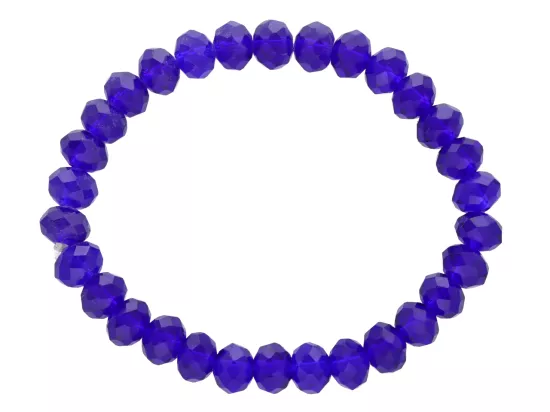 R2G34 BRANSOLETKA KRYSZTAŁKI 8 mm NA GUMCE