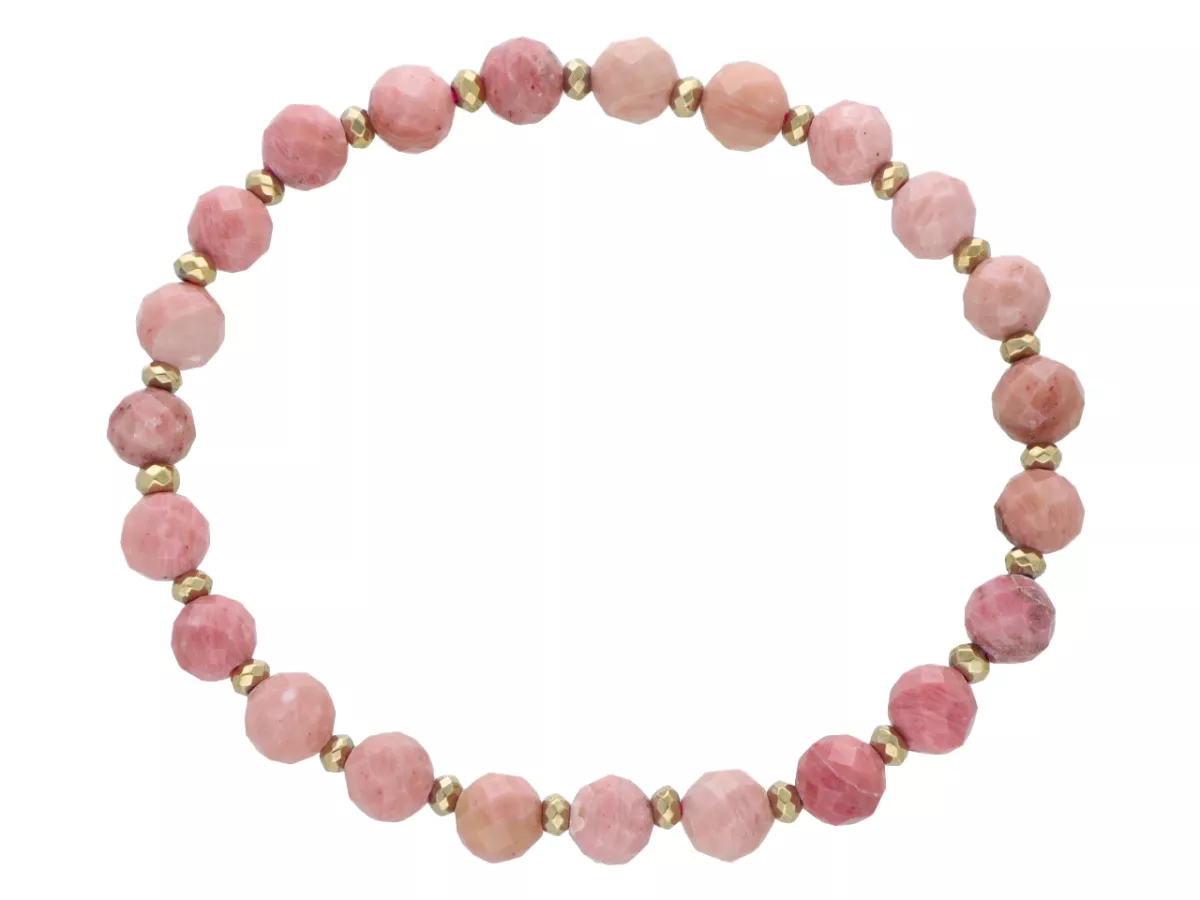 R5B70 BRANSOLETKA RODOCHROZYT I HEMATYT