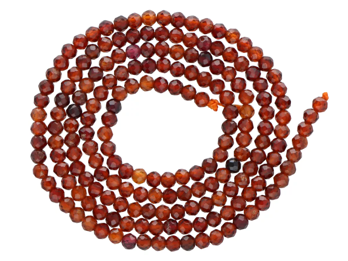 K6R34 GRANAT KULE FASETOWANE 2,5 mm  1 SZNUR