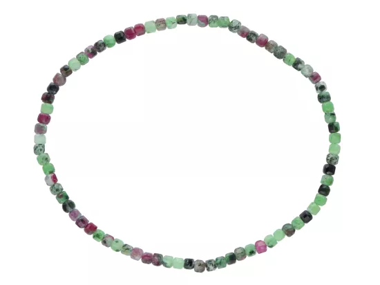 R4K90 BRANSOLETKA ZOISYT Z RUBINEM KOSTKI FASETOWANE 2,5 mm