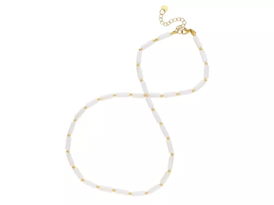 N3M51 NASZYJNIK MASA PERŁOWA I STAL CHIRURGICZNA