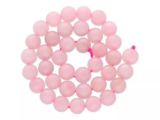 K6G44 KWARC RÓŻOWY KULE 10 mm - 1 SZNUR