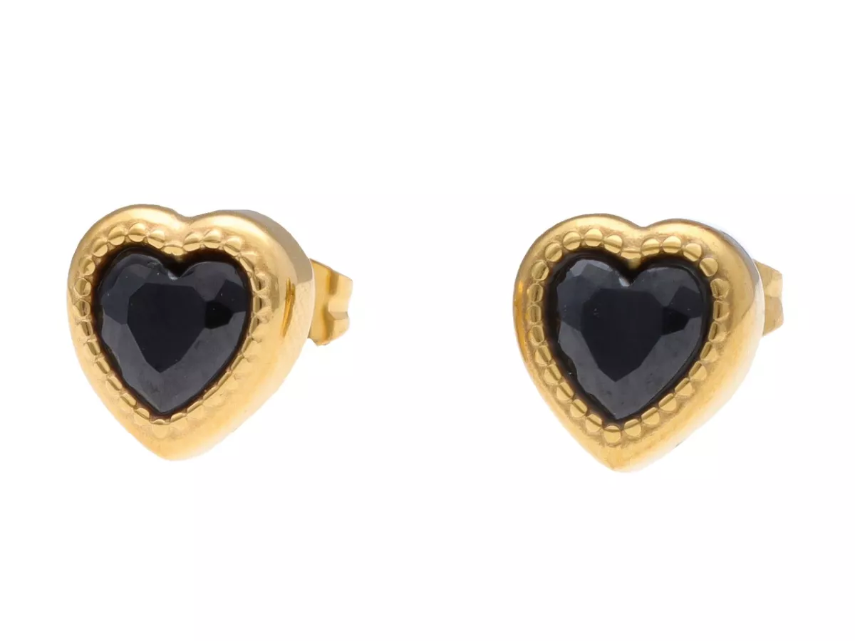 U1Y00 KOLCZYKI KRYSZTAŁ I STAL CHIRURGICZNA 1 PARA