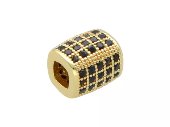 P5L42 PRZEKŁADKA OZDOBNA Z MIEDZI Z CYRKONIAMI - 1 SZTUKA