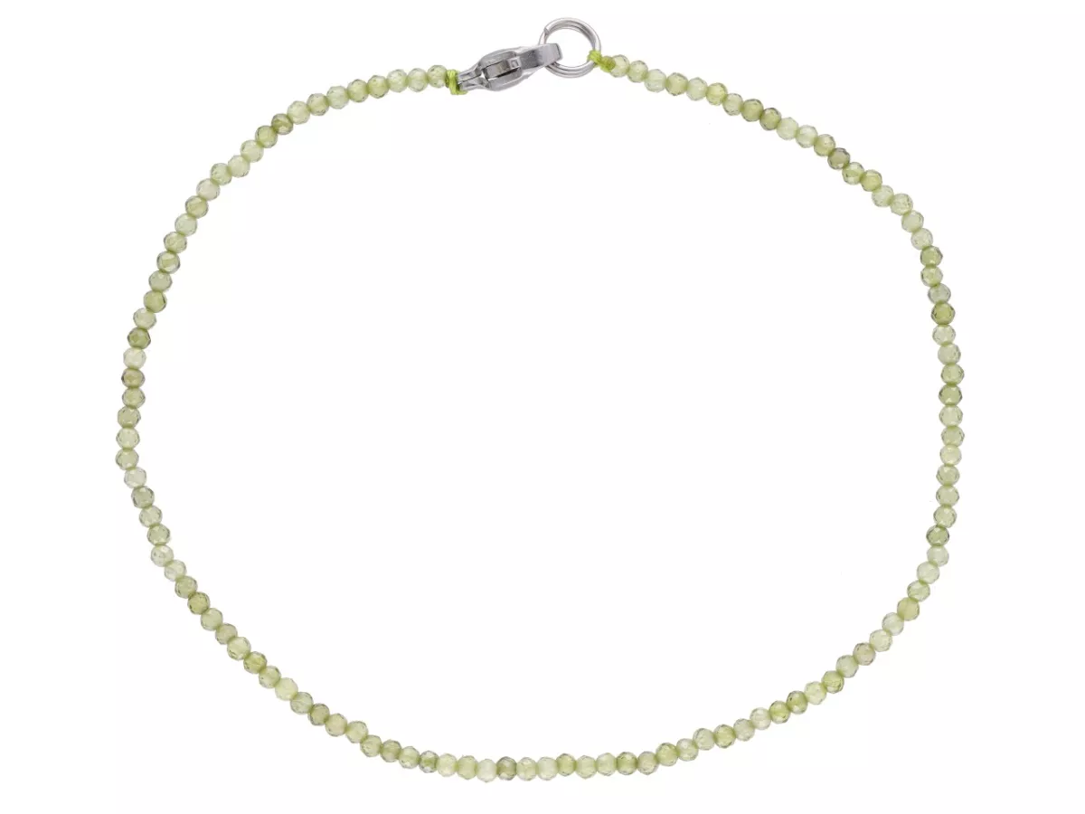 R3G36 BRANSOLETKA CYRKONIA SZKLANA KULE FASETOWANE 2 mm