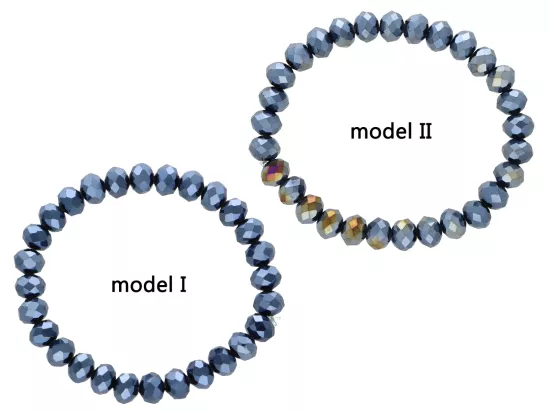 R4G38 BRANSOLETKA KRYSZTAŁKI 8 mm NA GUMCE