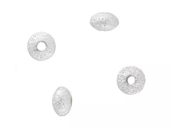 P3K15 PRZEKŁADKA DYSK MŁOTKOWANY 4 mm SREBRO 925 - 4 SZTUKI