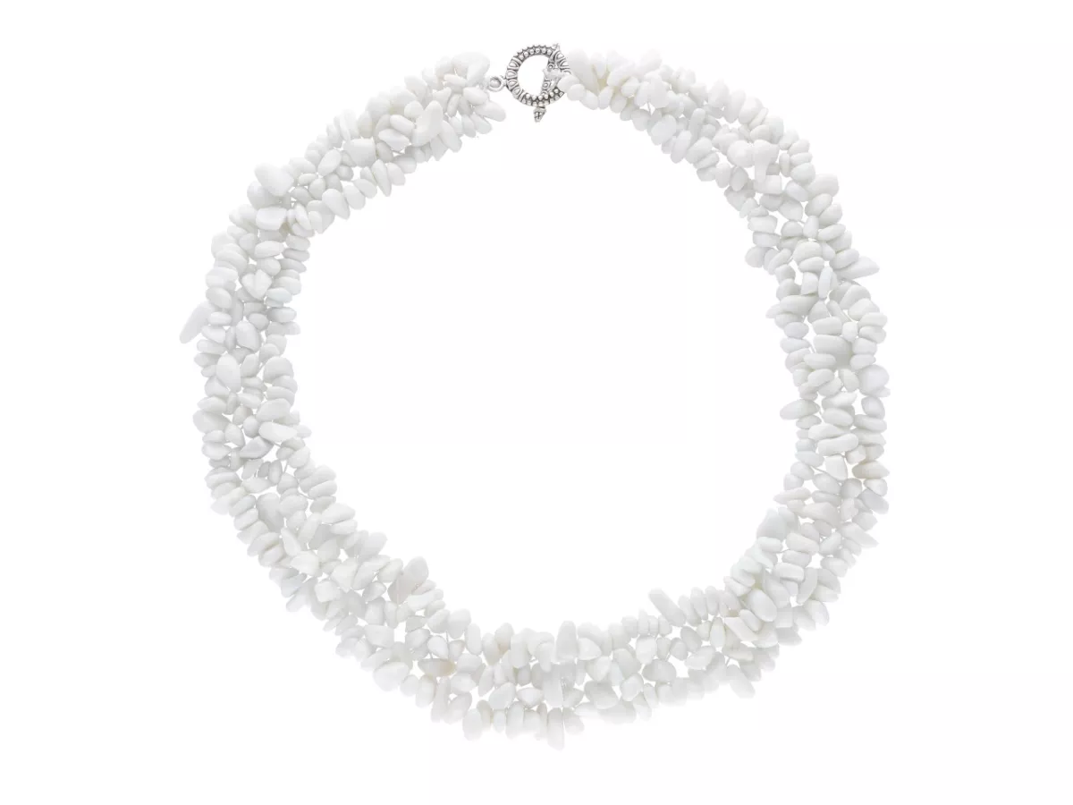 N2B97 NASZYJNIK AGAT BIAŁY