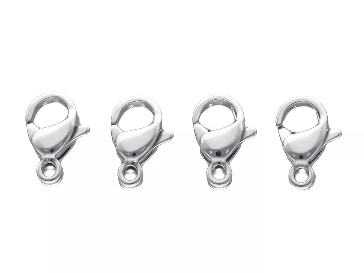 P5U39 ZAPIĘCIE KARABIŃCZYK STAL CHIRURGICZNA 9 mm - 4 SZTUKI