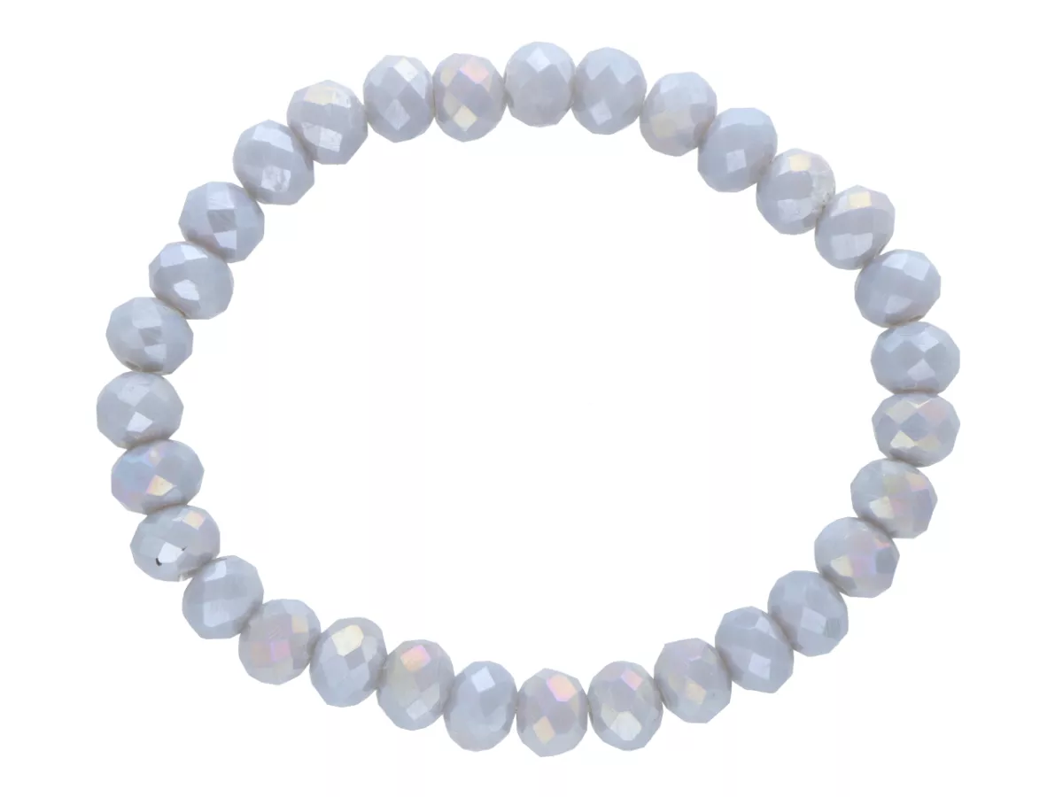 R4D46 BRANSOLETKA KRYSZTAŁKI 8 mm NA GUMCE