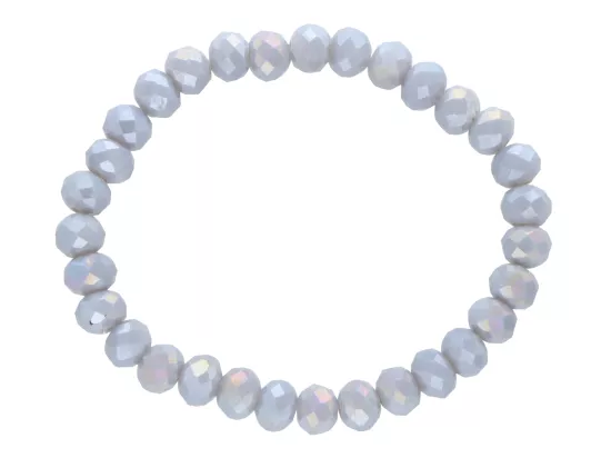 R4D46 BRANSOLETKA KRYSZTAŁKI 8 mm NA GUMCE