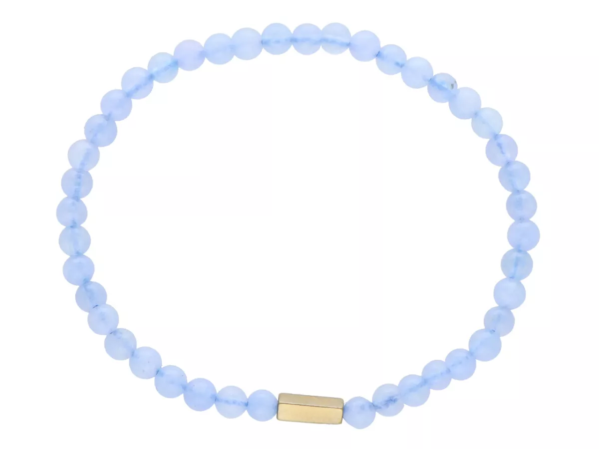 R4L53 BRANSOLETKA AKWAMARYN KULE 4,5 mm